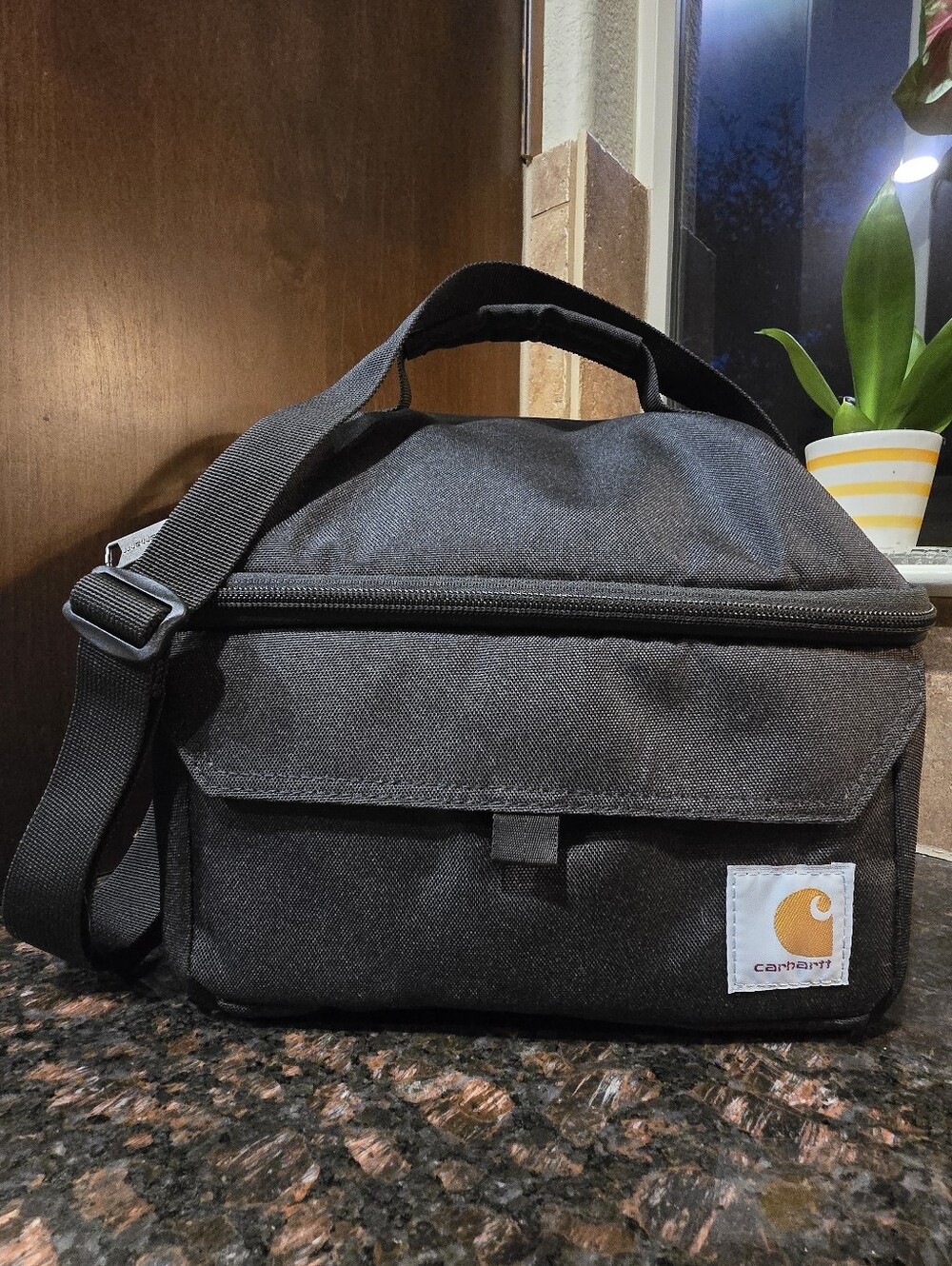 NWOT Carhartt Insulated 12-Can Two Compartment Lunch Cooler in black